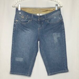 Vintage Y2K Dereon Beyoncé Denim Jean Bermuda Shorts Size 5/6